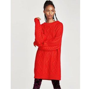 zara knit red sweater